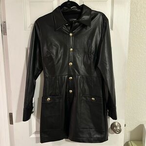 Intermix Faux Leather Mini Dress NEVER WORN